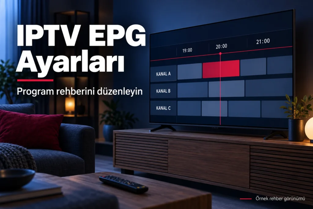 IPTV EPG ayarları için örnek televizyon program rehberi